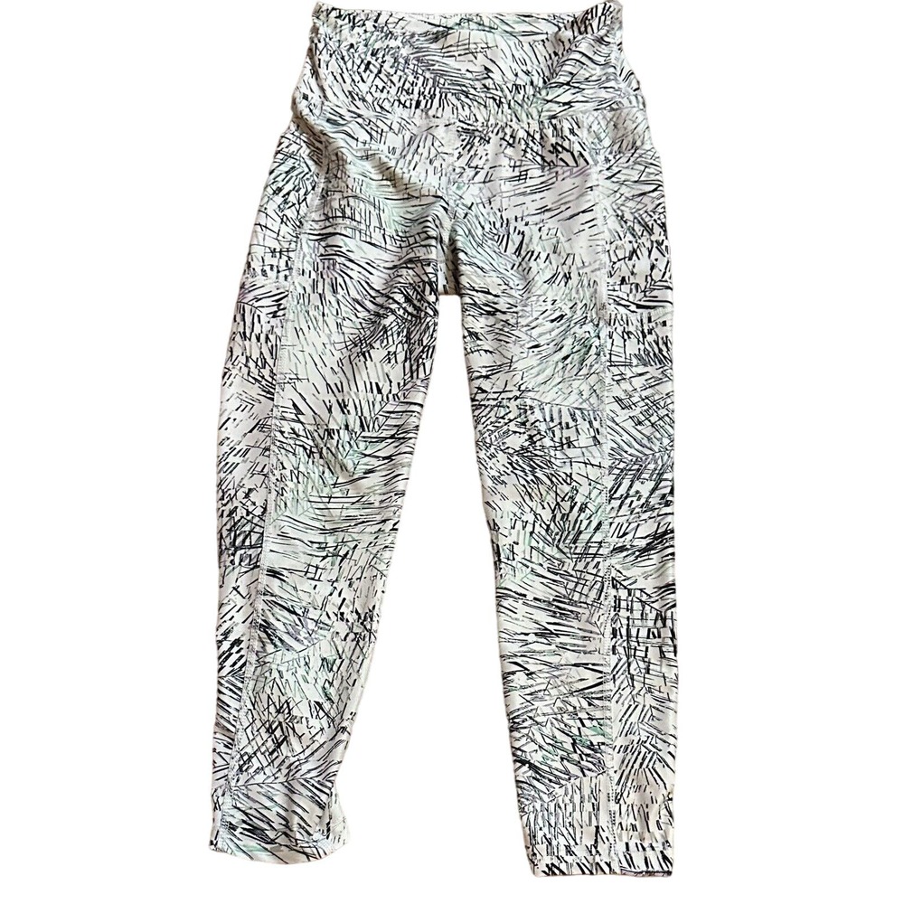 BALLY Multicolor Print w/Pockets 23" Yoga Pants High Waist Leggings Womens Small